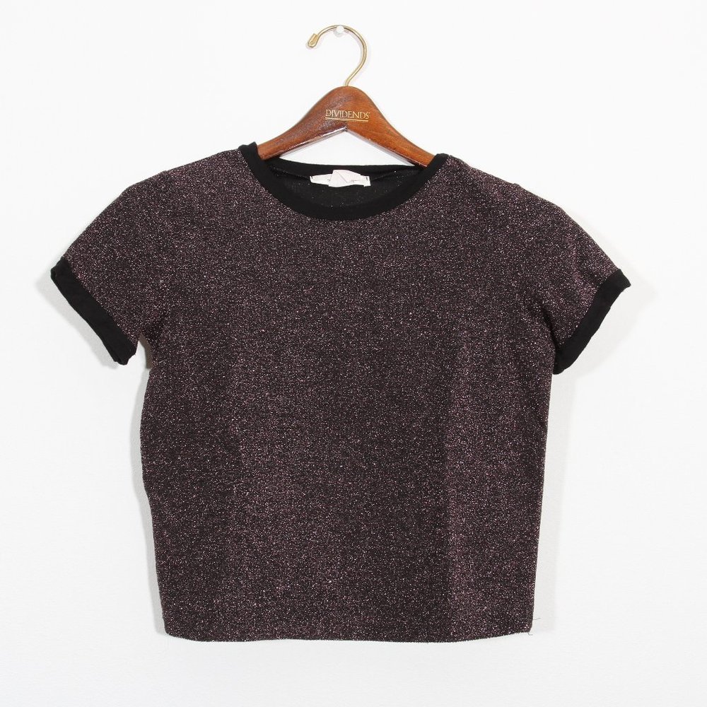 3/$15 Gaze USA Metallic Thread Top